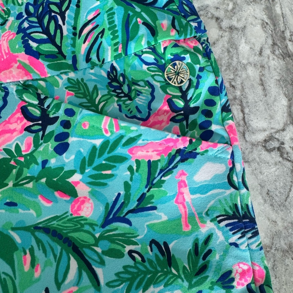 Lilly Pulitzer Luxletic Corso Pull On Golf Pants in Par Fection Print Size 14 - Picture 8 of 10
